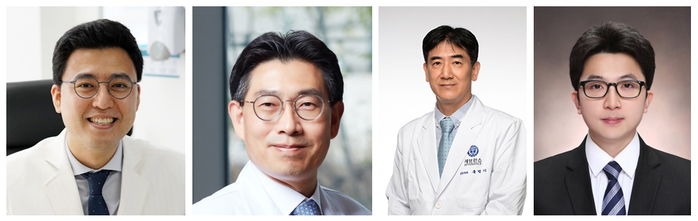 (왼쪽부터) 박종일, 김중선, 홍범기, 이승준 교수