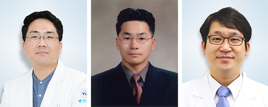 왼쪽부터 강민규 교수, 노권찬 교수, 이시형 교수(가나다 순)