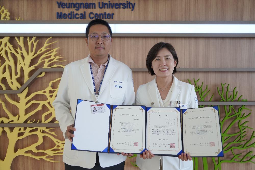 영남대병원 병리과 김민종·배영경 교수, 2025년 대한암학회 우수논문상 및 과학기술우수논문상 수상